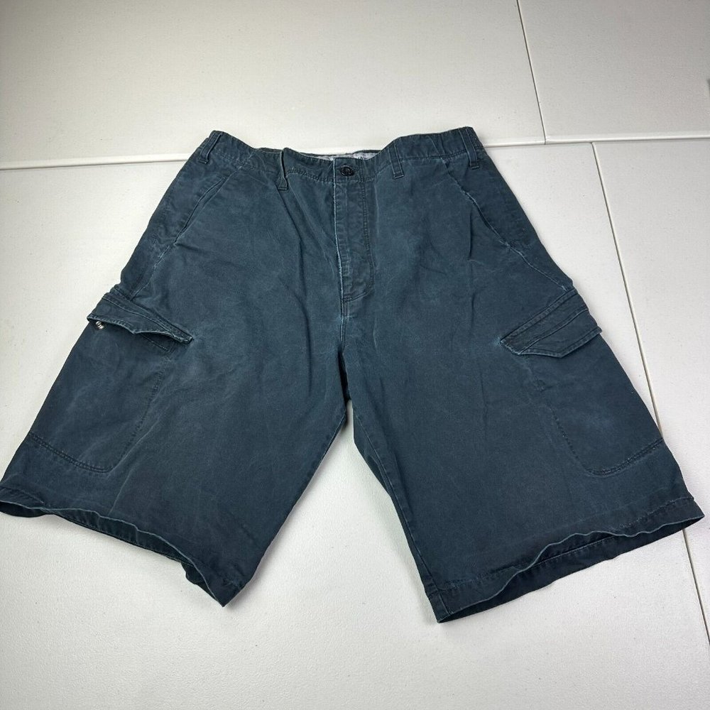 Vintage Anchor Blue Baggy Cargo Shorts‎ Mens Size 34 Y2K
